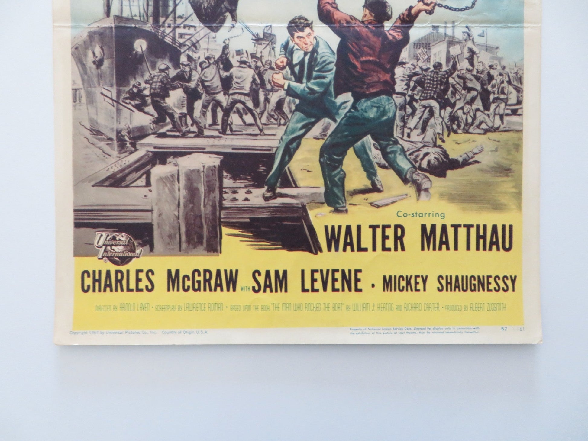 SLAUGHTER ON 10TH AVENUE US INSERT POSTER RICHARD EGAN JAN STERLING 1957 Rendezvous Cinema Movie posters