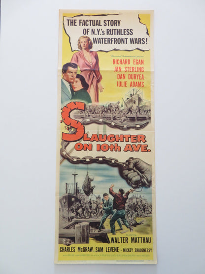 SLAUGHTER ON 10TH AVENUE US INSERT POSTER RICHARD EGAN JAN STERLING 1957 Rendezvous Cinema Movie posters