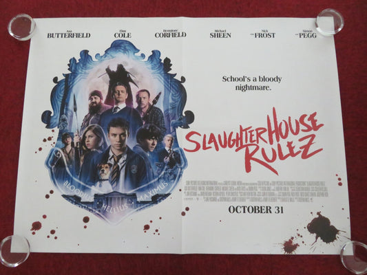 SLAUGHTERHOUSE RULEZ UK QUAD ROLLED POSTER SIMON PEGG NICK FROST M. ROBBIE 2018 - Rendezvous Cinema