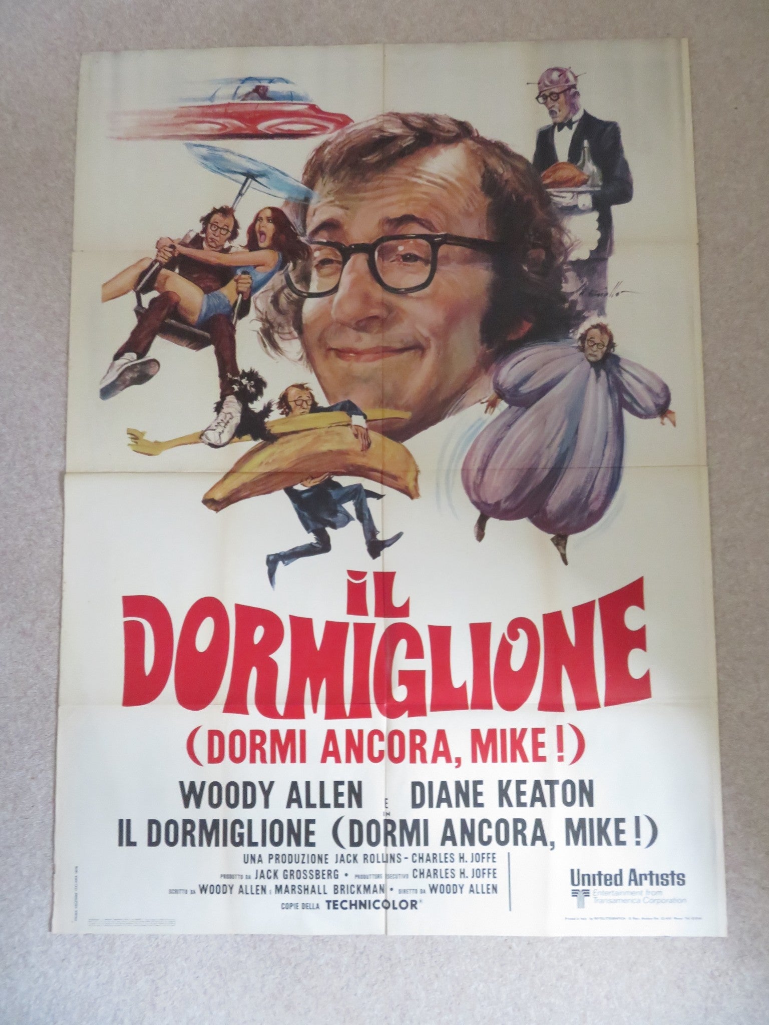SLEEPER ITALIAN 2 FOGLIO POSTER WOODY ALLEN DIANE KEATON 1973 Rendezvous Cinema Movie posters