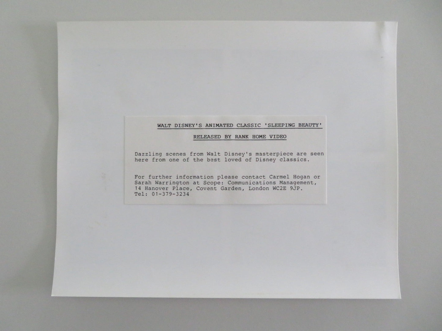 SLEEPING BEAUTY MOVIE STILL PHOTO DISNEY MARY COSTA Movie posters