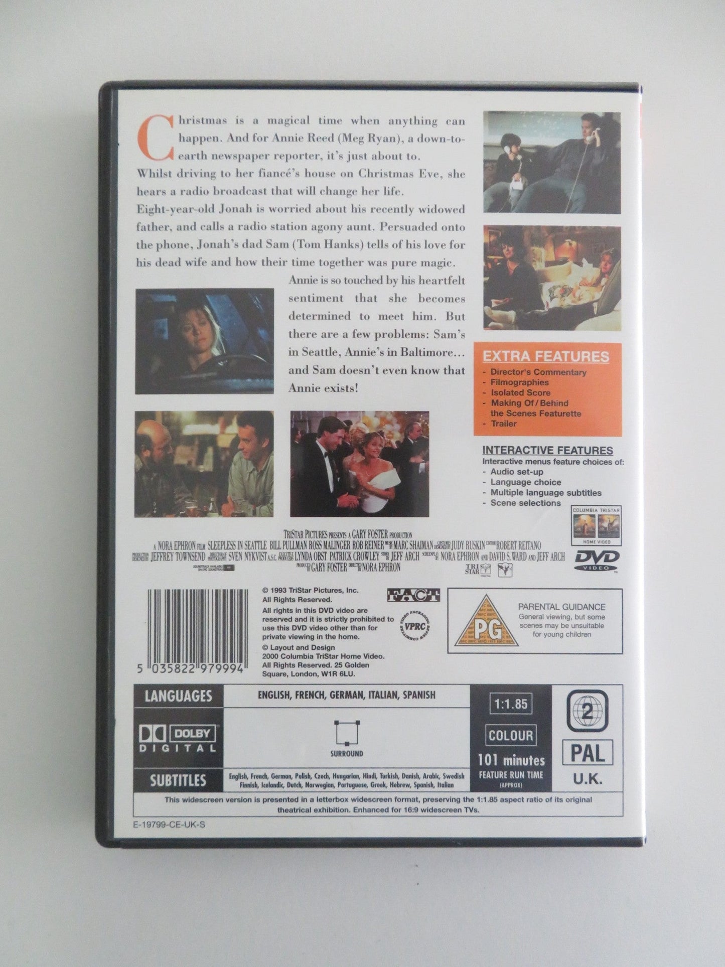 SLEEPLESS IN SEATTLE (DVD) TOM HANKS MEG RYAN 1993 REGION 2 Movie posters