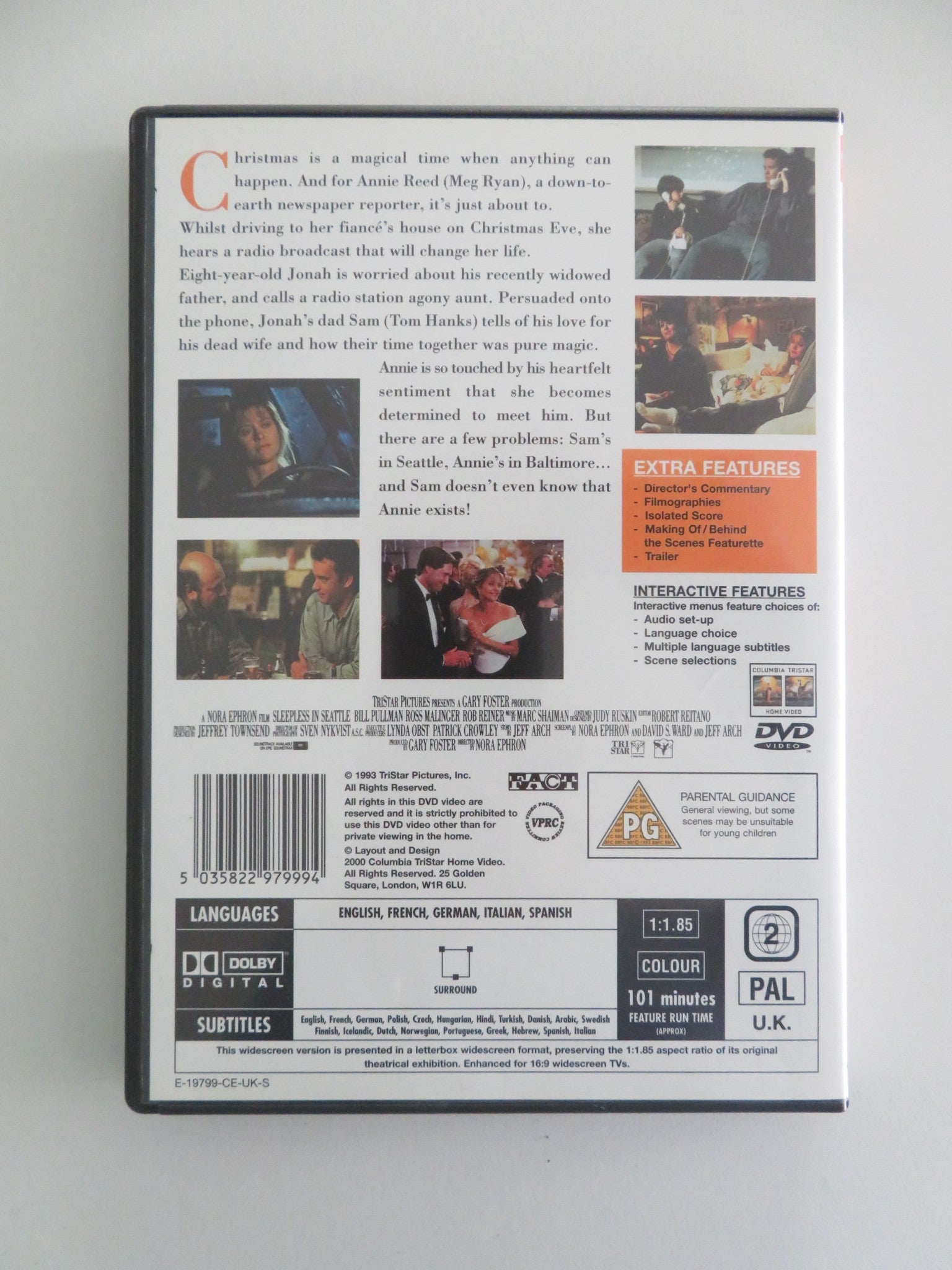 SLEEPLESS IN SEATTLE (DVD) TOM HANKS MEG RYAN 1993 REGION 2 Movie posters