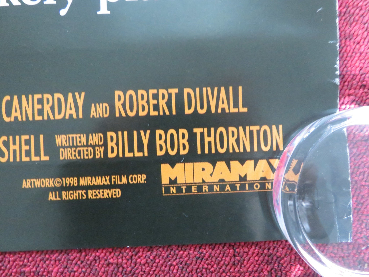 SLING BLADE UK QUAD ROLLED POSTER BILLY BOB THORNTON DWIGHT YOKHAM 1996 Rendezvous Cinema Movie posters