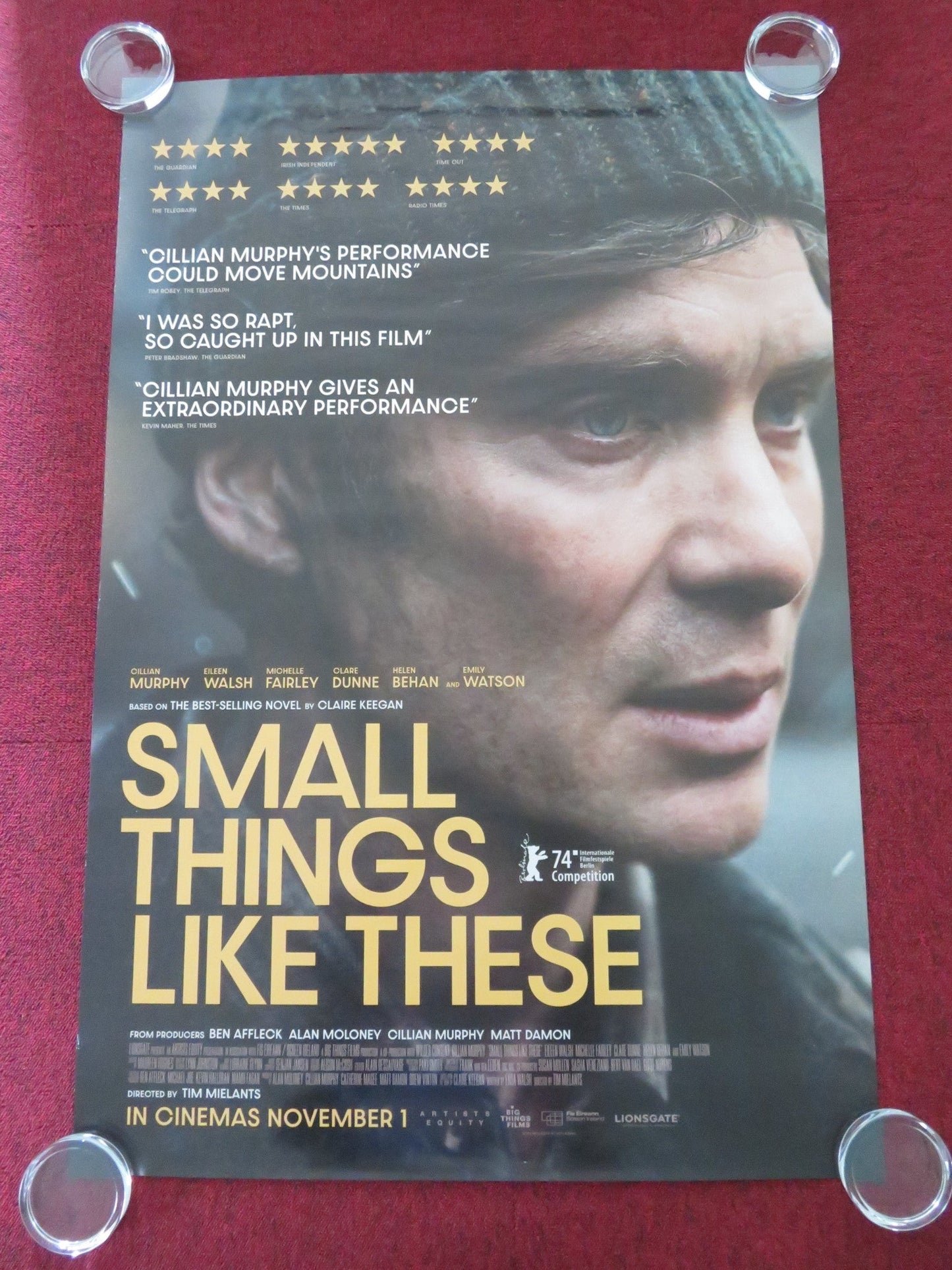 SMALL THINGS LIKE THESE US ONE SHEET ROLLED POSTER CILLIAN MURPHY P. RYAN 2024 Movie posters