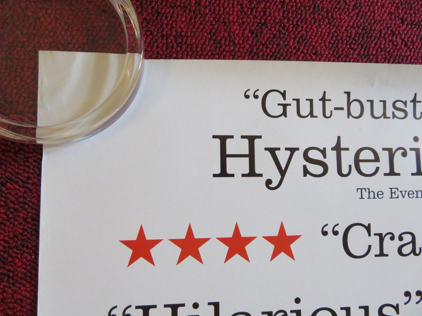 SMALL TIME CROOKS VHS & DVD VIDEO POSTER ROLLED WOODY ALLEN HUGH GRANT 2000 Rendezvous Cinema Movie posters