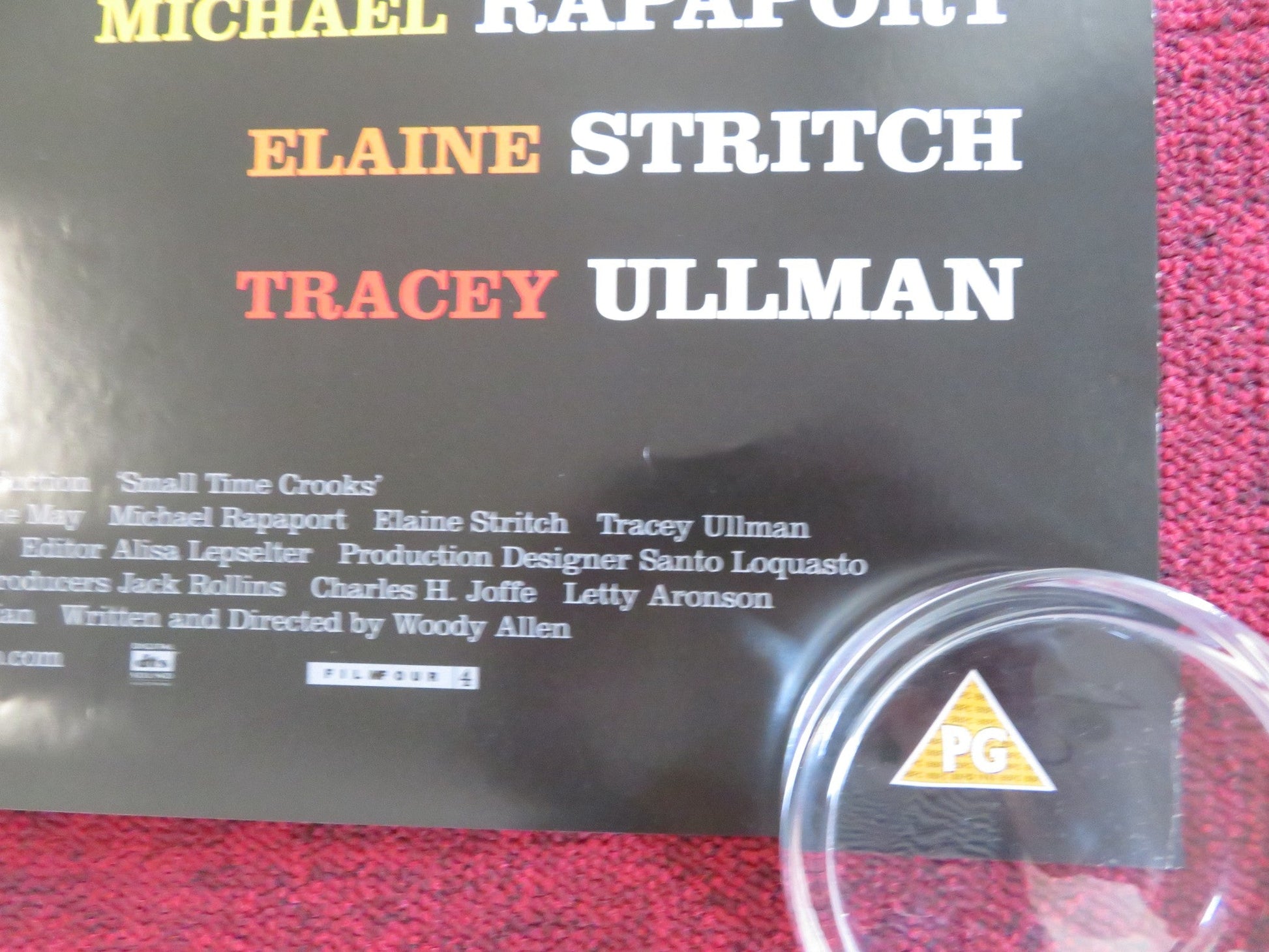 SMALL TIME CROOKS VHS & DVD VIDEO POSTER ROLLED WOODY ALLEN HUGH GRANT 2000 Rendezvous Cinema Movie posters