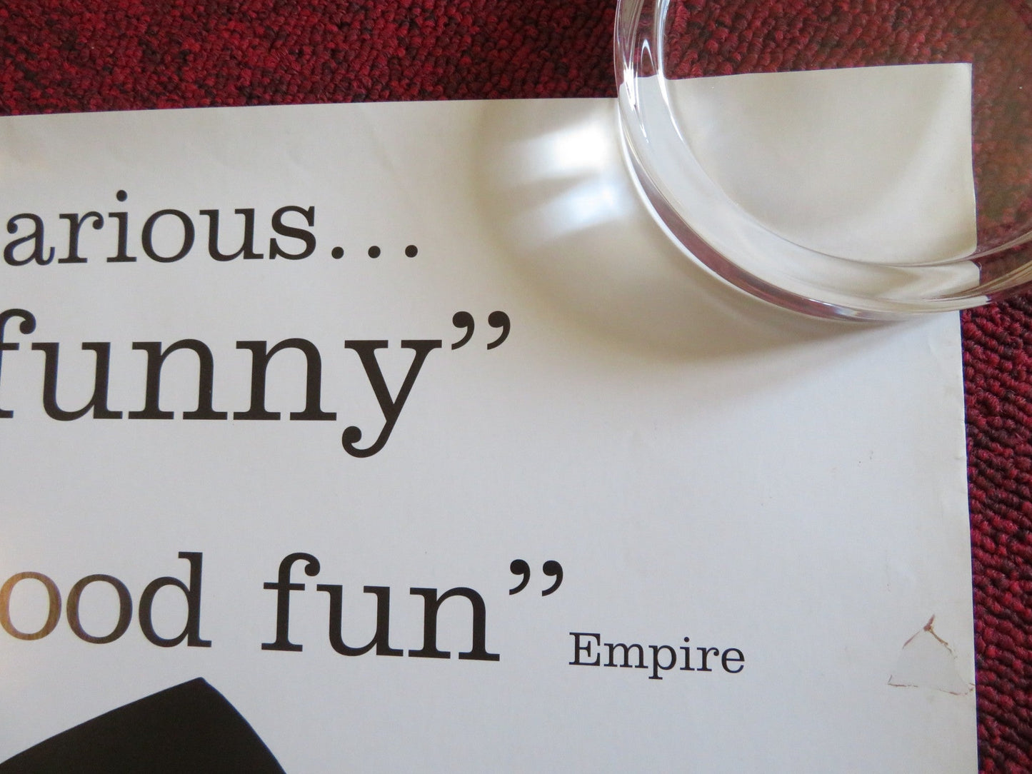 SMALL TIME CROOKS VHS & DVD VIDEO POSTER ROLLED WOODY ALLEN HUGH GRANT 2000 Rendezvous Cinema Movie posters