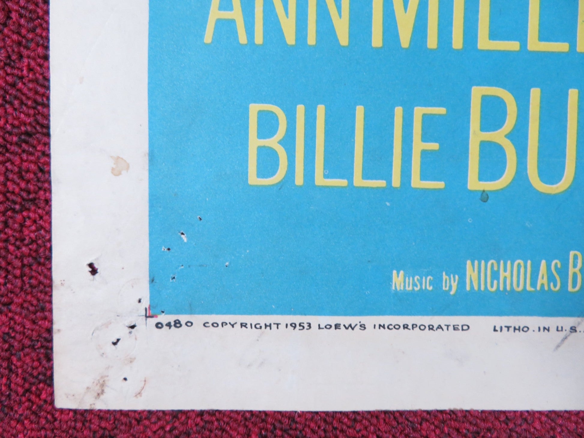 SMALL TOWN GIRL FOLDED US ONE SHEET POSTER JANE POWELL FARLEY GRANGER 1953 Rendezvous Cinema Movie posters