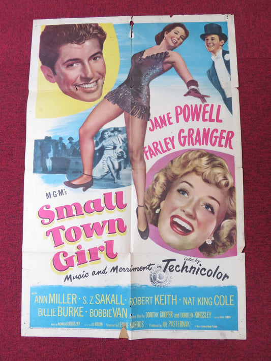 SMALL TOWN GIRL FOLDED US ONE SHEET POSTER JANE POWELL FARLEY GRANGER 1953 Rendezvous Cinema Movie posters