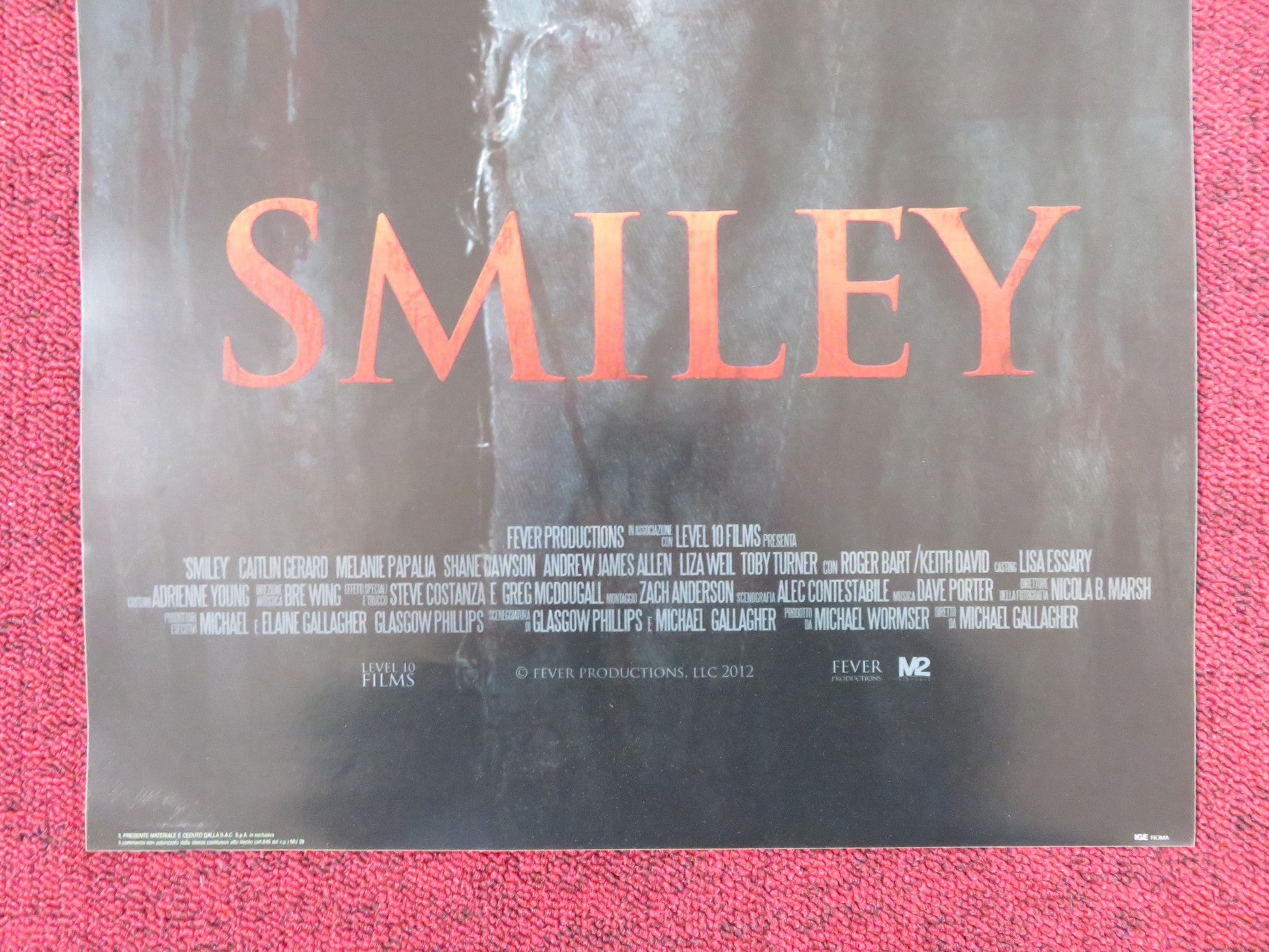 SMILEY ITALIAN LOCANDINA POSTER CAITLIN GERARD MELANIE PAPALIA 2012 Rendezvous Cinema Movie posters