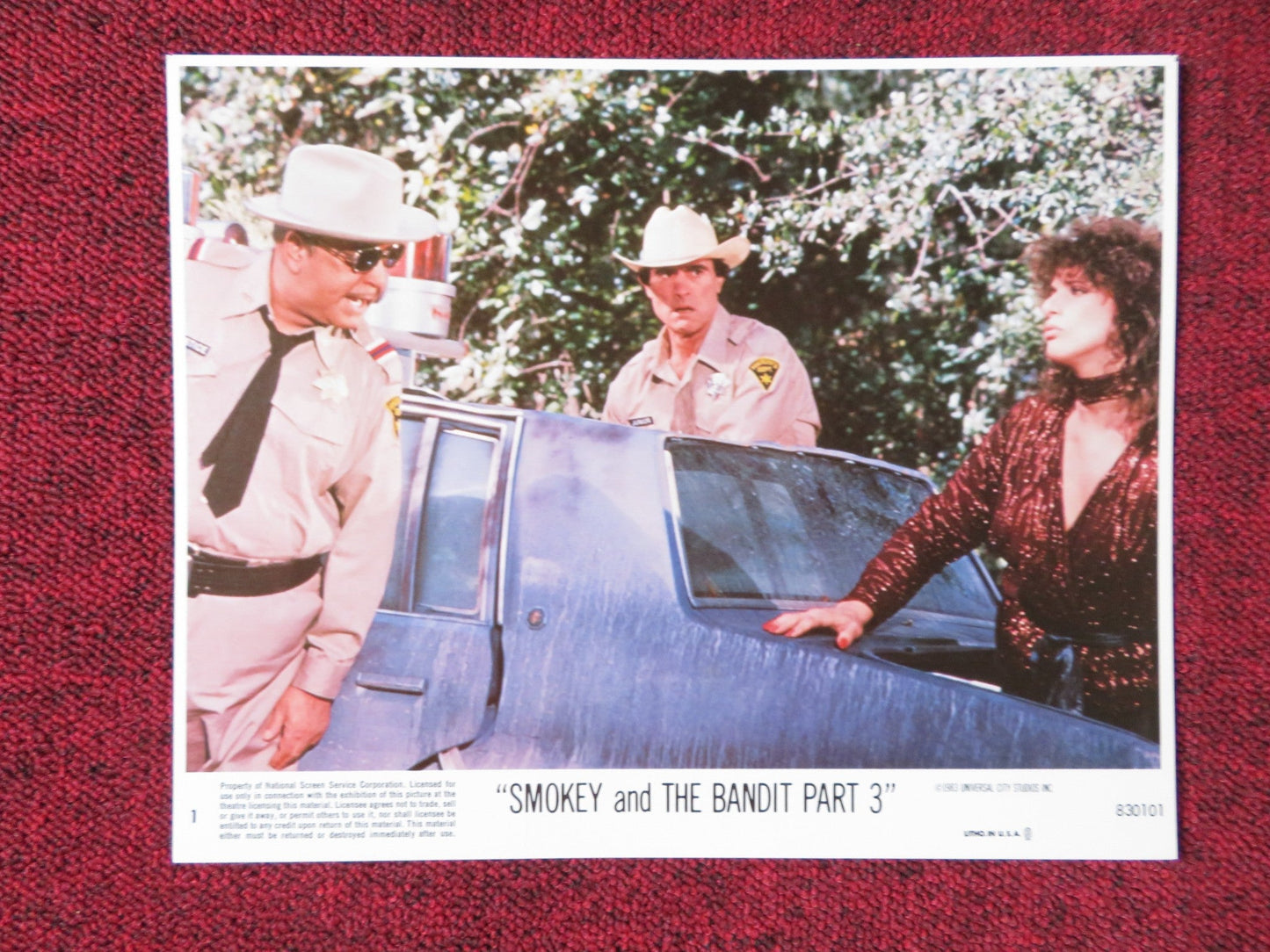 SMOKEY AND THE BANDIT PART 3 - 1 LOBBY CARD JACKIE GLEESON JERRY REED 1983 Rendezvous Cinema Movie posters