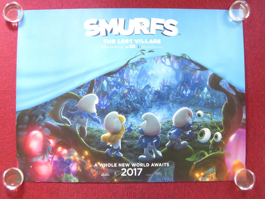 SMURFS: THE LOST VILLAGE - B UK QUAD ROLLED POSTER DEMI LOVATO RAINN WILSON 2017 Rendezvous Cinema Movie posters