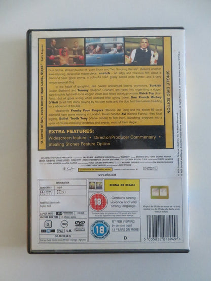 SNATCH (DVD) BRAD PITT STEPHEN GRAHAM VINNY JONES 2000 REGION 2 Movie posters