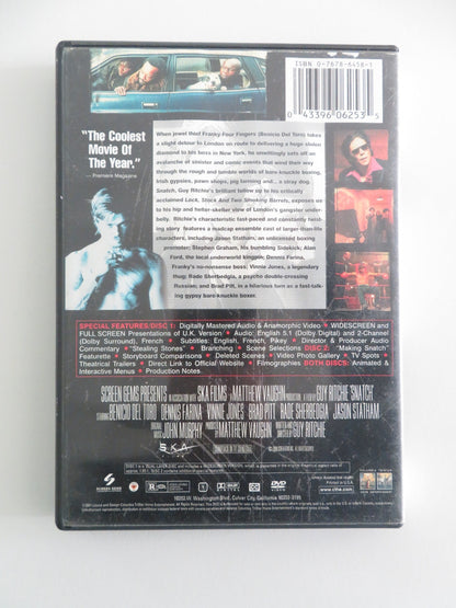 SNATCH - SPECIAL EDITION - 2 DISCS (DVD) BRAD PITT B. DEL TORO 2000 REGION 1 Movie posters