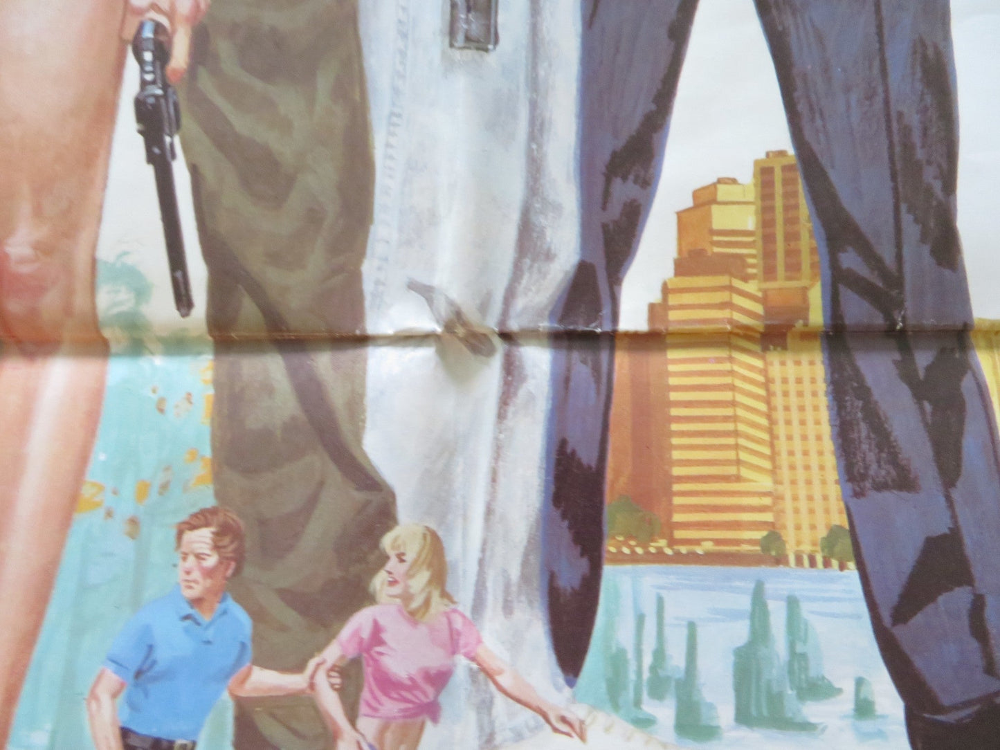 SNO - LINE FOLDED US ONE SHEET POSTER VINCE EDWARDS PAUL SMITH 1985 Rendezvous Cinema Movie posters