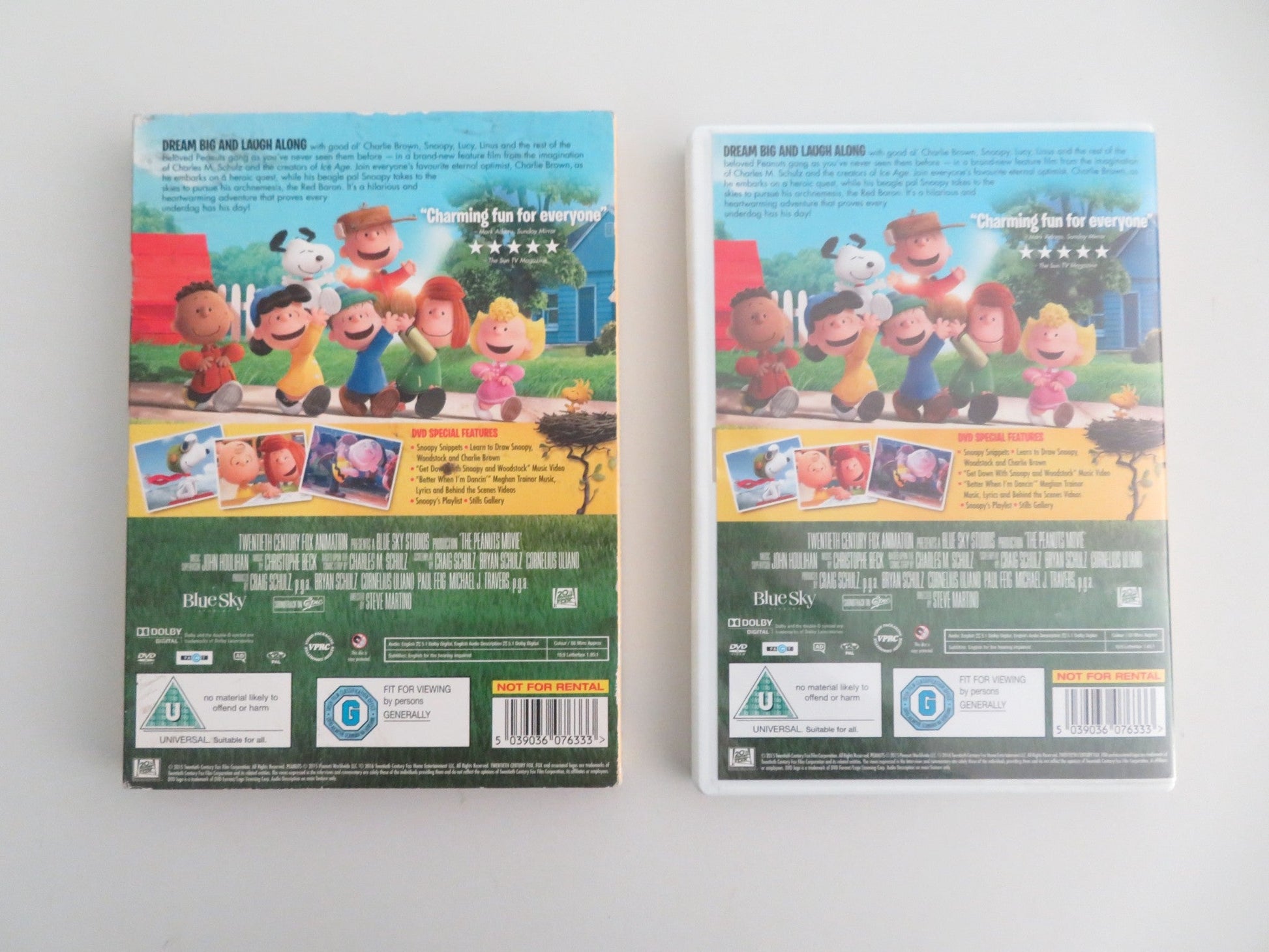 Snoopy and Charlie Brown: The Peanuts Movie - B (DVD) Bill Melendez 2015 Region 2 Movie posters