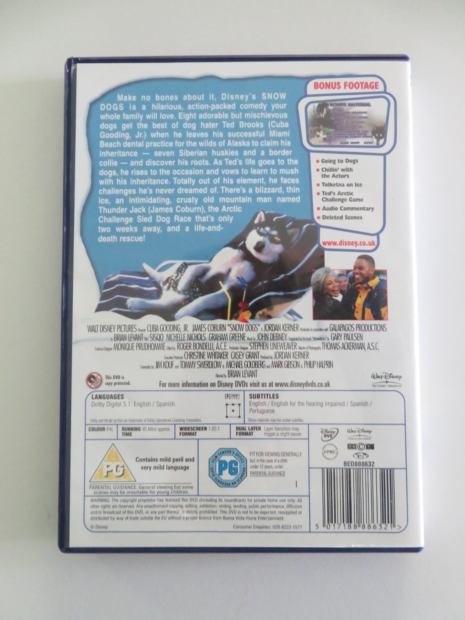 Snow Dogs (DVD) Disney Cuba Gooding Jr. James Coburn 2002 Region 2 Movie posters