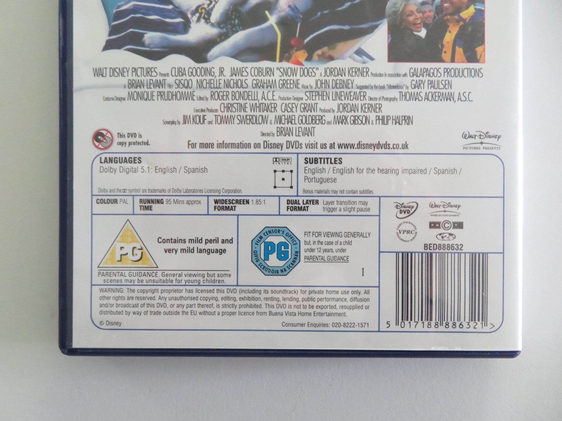 Snow Dogs (DVD) Disney Cuba Gooding Jr. James Coburn 2002 Region 2 Movie posters