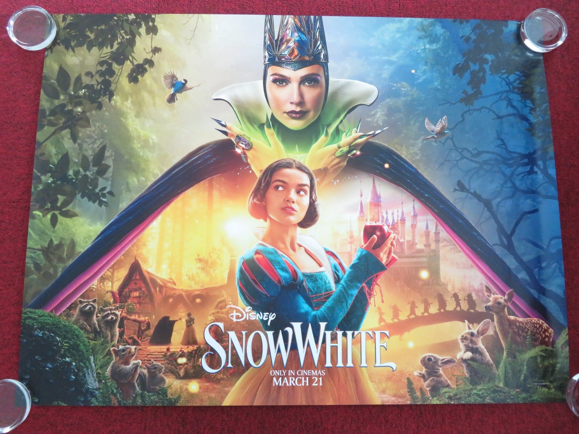 SNOW WHITE - A UK QUAD ROLLED POSTER DISNEY RACHEL ZEGLER GAL GADOT 2025 Movie posters