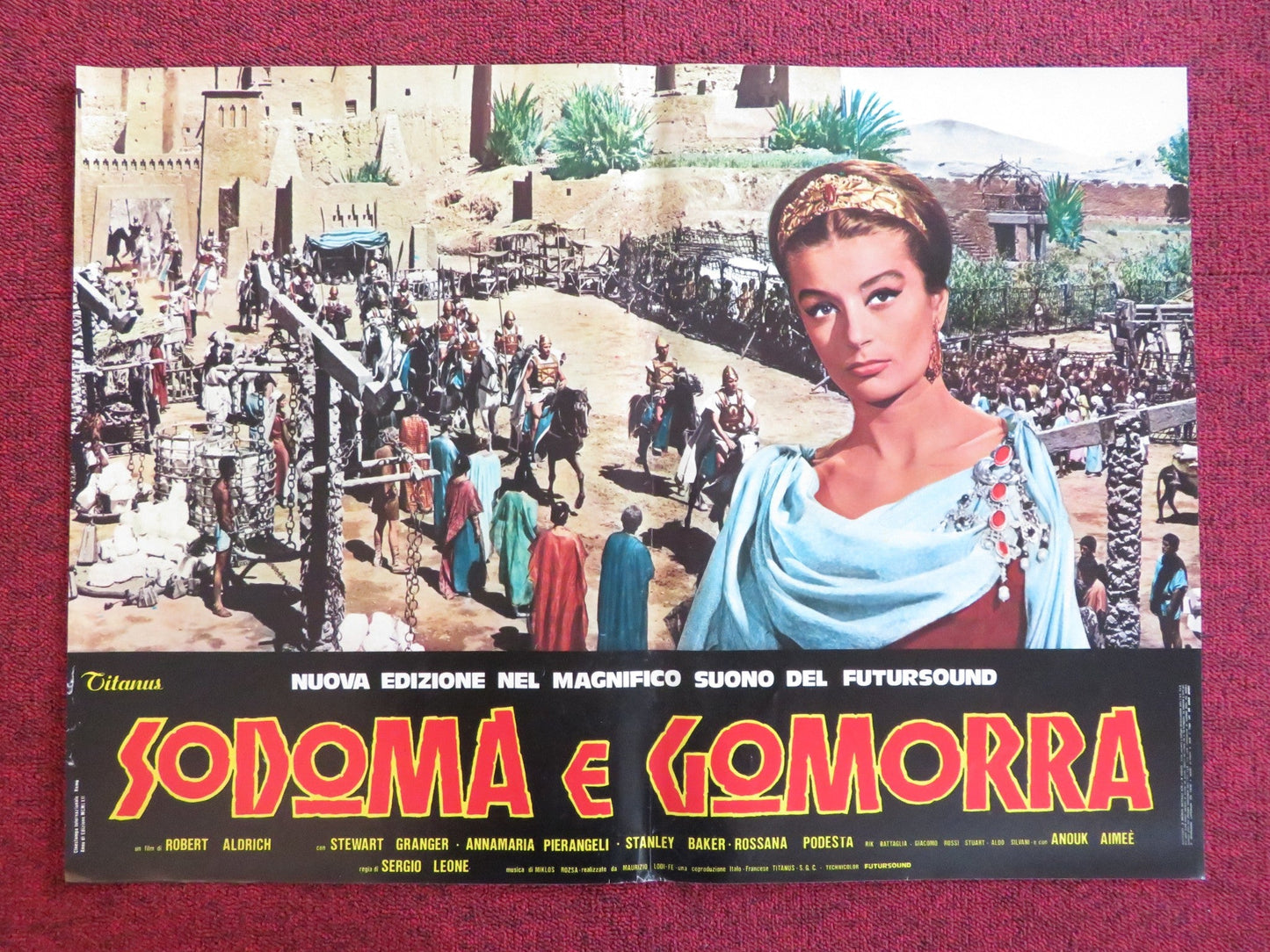 SODOM AND GOMORRAH - A ITALIAN FOTOBUSTA POSTER STEWART GRANGER PIER ANGELI 1962 Rendezvous Cinema Movie posters