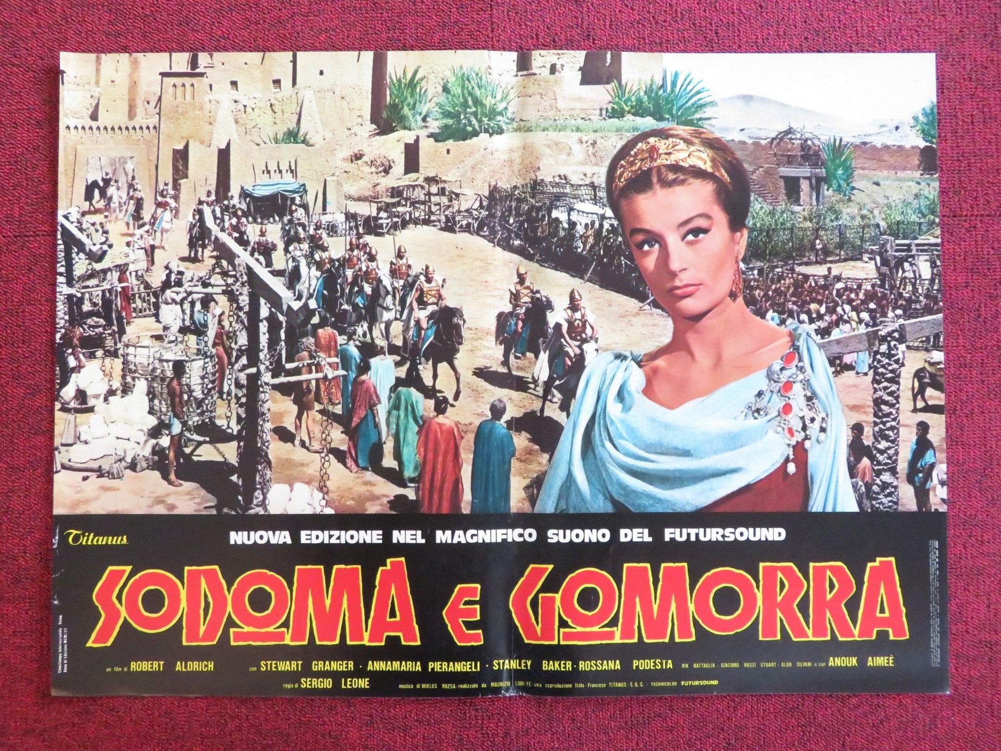 SODOM AND GOMORRAH - A ITALIAN FOTOBUSTA POSTER STEWART GRANGER PIER ANGELI 1962 Rendezvous Cinema Movie posters