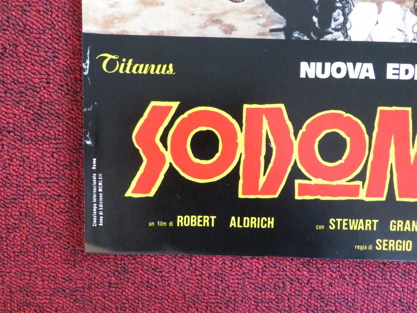 SODOM AND GOMORRAH - A ITALIAN FOTOBUSTA POSTER STEWART GRANGER PIER ANGELI 1962 Rendezvous Cinema Movie posters