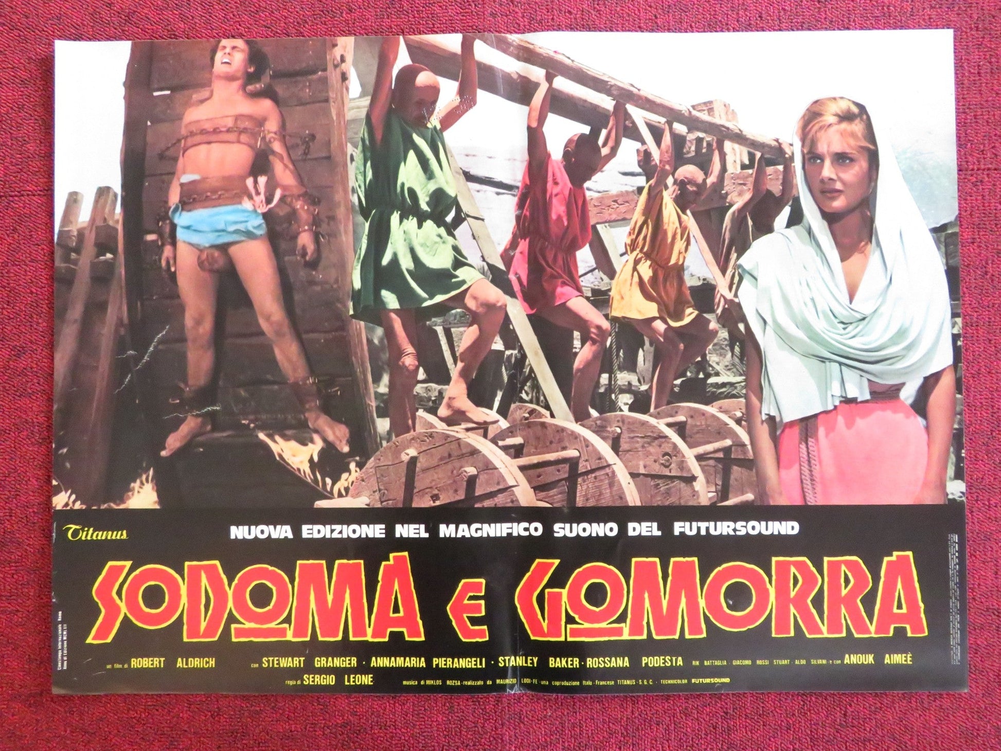 SODOM AND GOMORRAH - C ITALIAN FOTOBUSTA POSTER STEWART GRANGER PIER ANGELI 1962 Rendezvous Cinema Movie posters