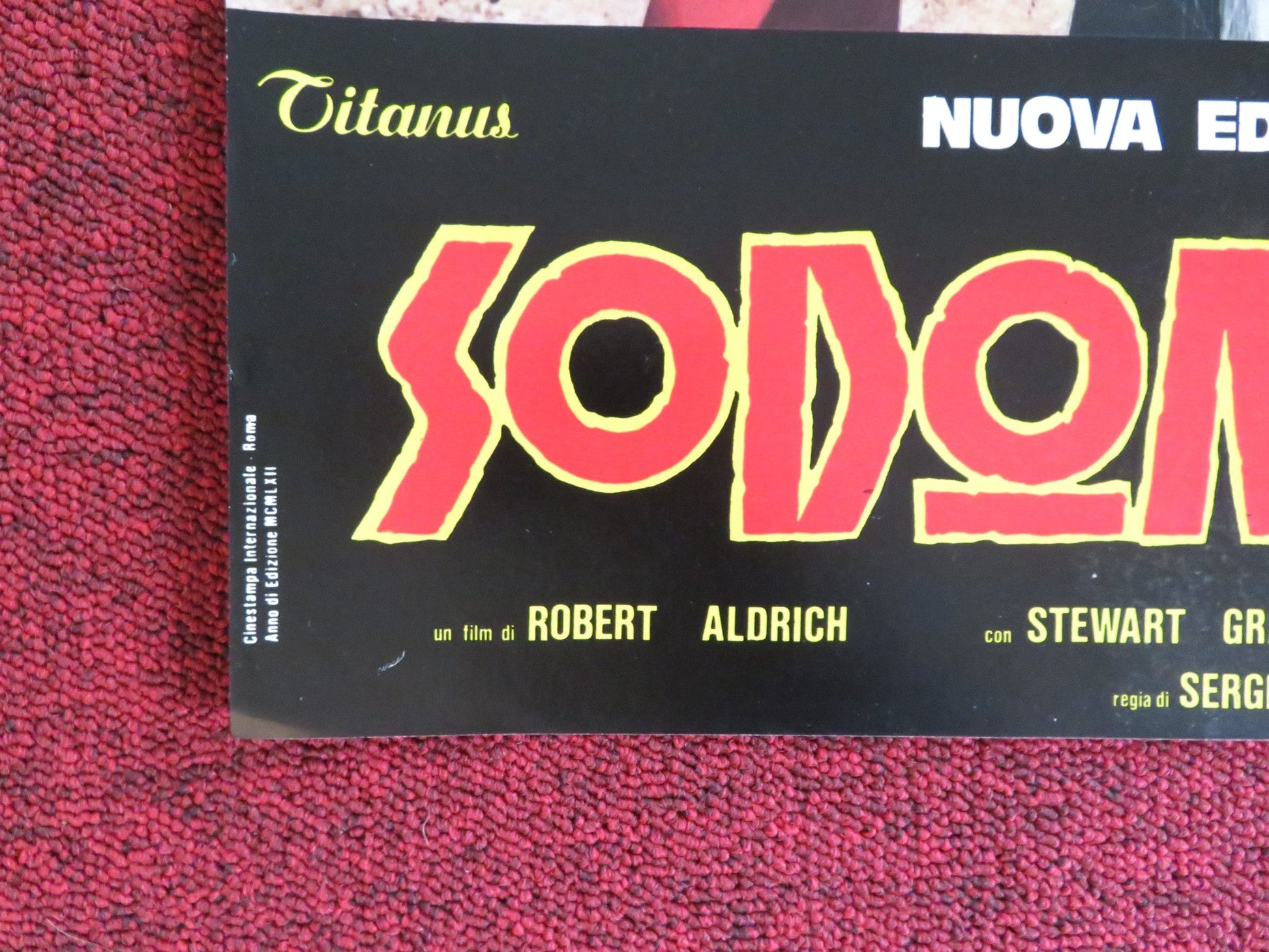 SODOM AND GOMORRAH - E ITALIAN FOTOBUSTA POSTER STEWART GRANGER PIER ANGELI 1962 Rendezvous Cinema Movie posters