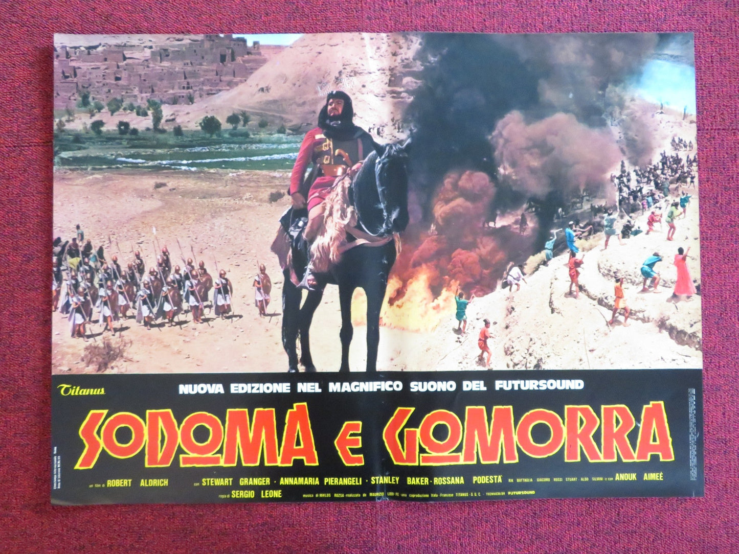 SODOM AND GOMORRAH - F ITALIAN FOTOBUSTA POSTER STEWART GRANGER PIER ANGELI 1962 Rendezvous Cinema Movie posters