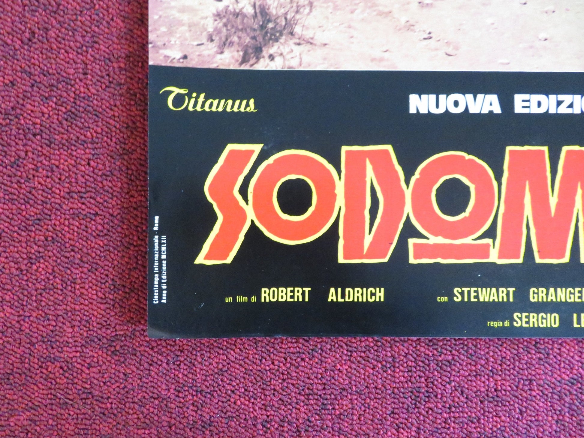 SODOM AND GOMORRAH - F ITALIAN FOTOBUSTA POSTER STEWART GRANGER PIER ANGELI 1962 Rendezvous Cinema Movie posters