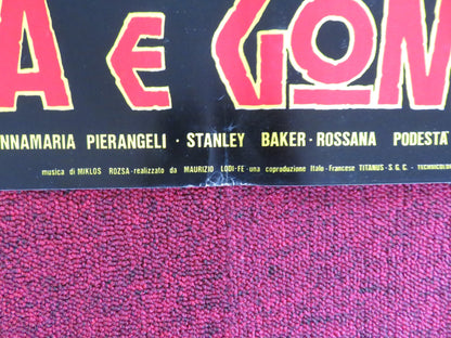 SODOM AND GOMORRAH - G ITALIAN FOTOBUSTA POSTER STEWART GRANGER PIER ANGELI 1962 Rendezvous Cinema Movie posters