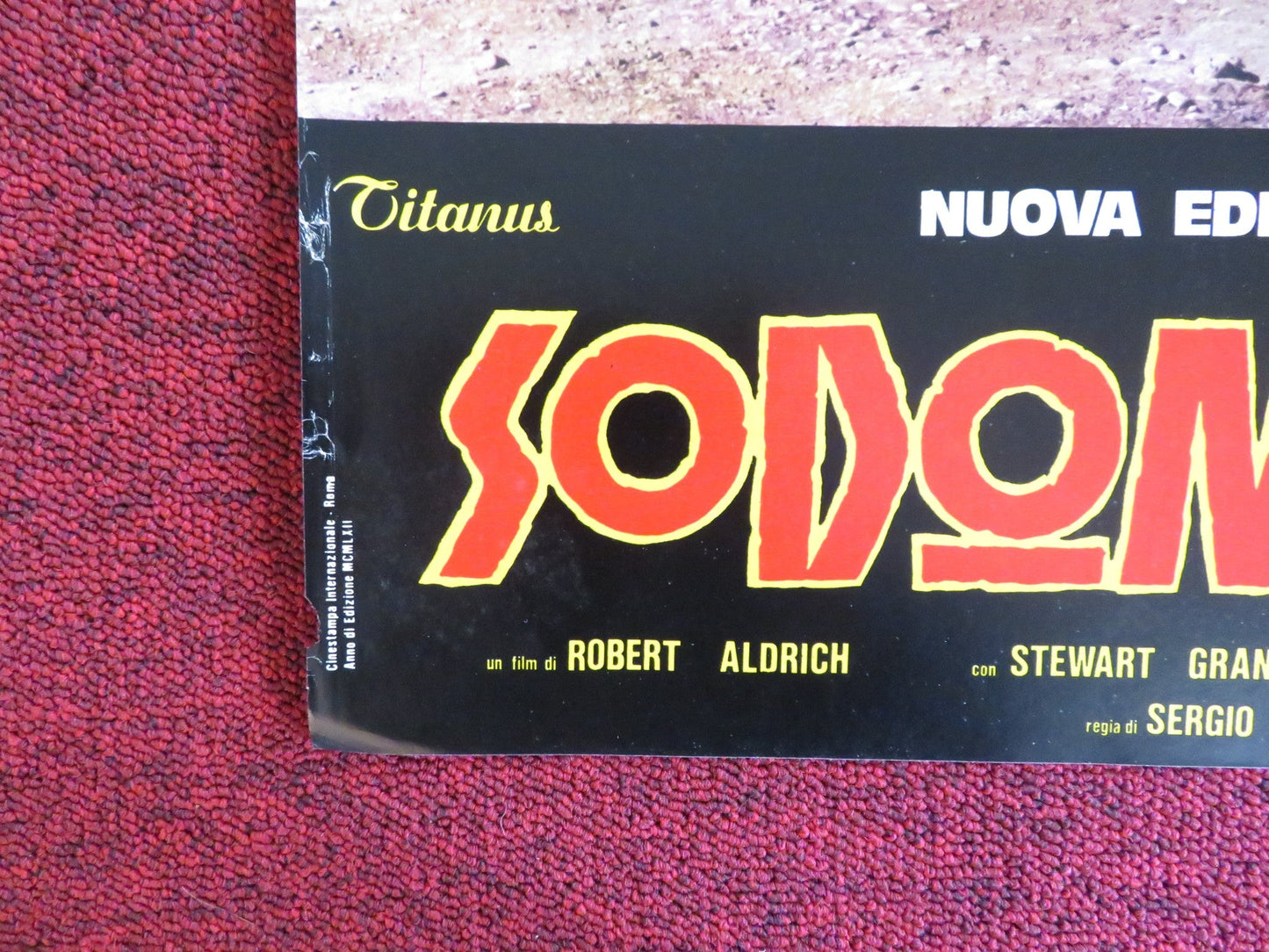 SODOM AND GOMORRAH - G ITALIAN FOTOBUSTA POSTER STEWART GRANGER PIER ANGELI 1962 Rendezvous Cinema Movie posters