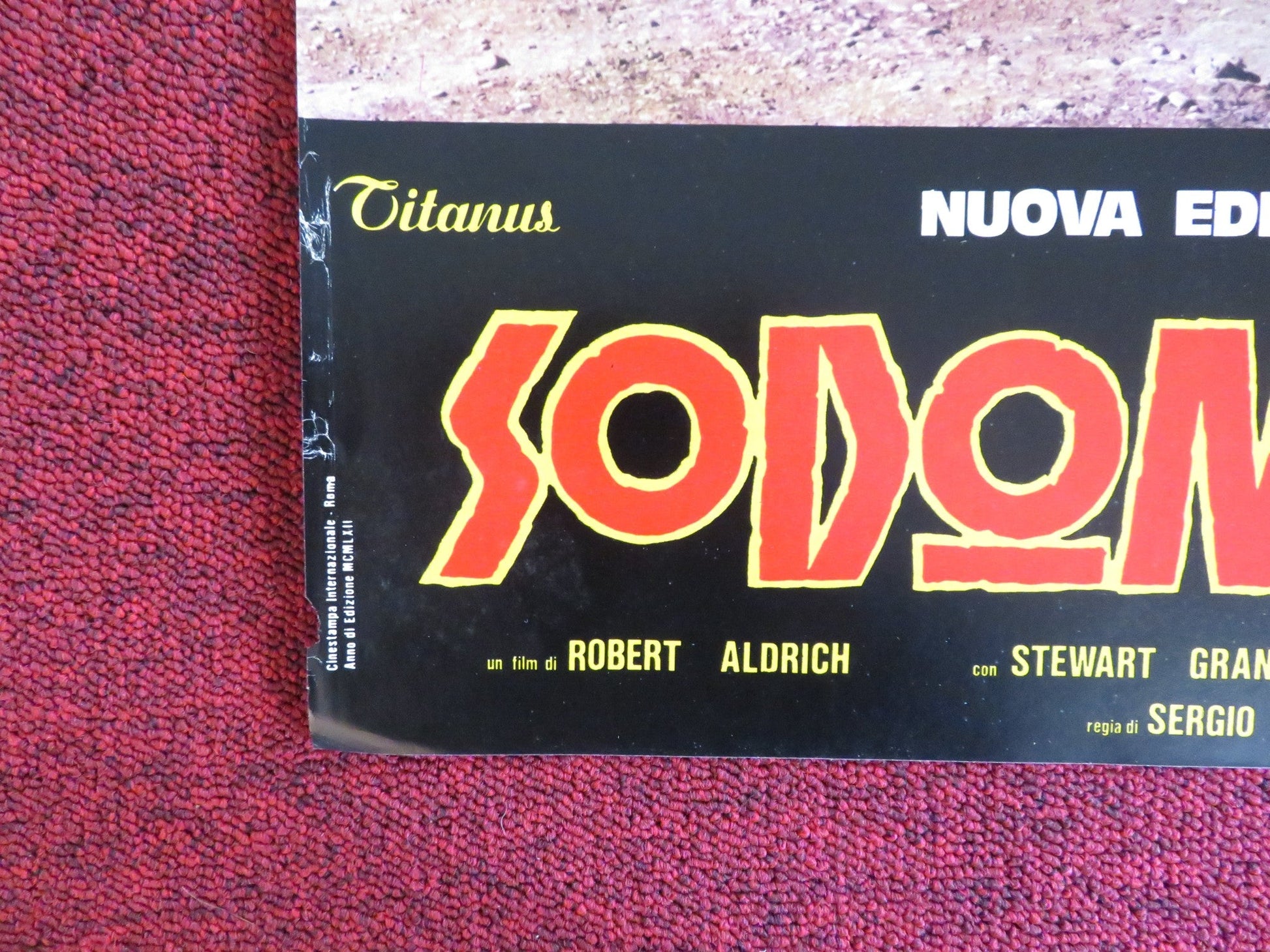 SODOM AND GOMORRAH - G ITALIAN FOTOBUSTA POSTER STEWART GRANGER PIER ANGELI 1962 Rendezvous Cinema Movie posters