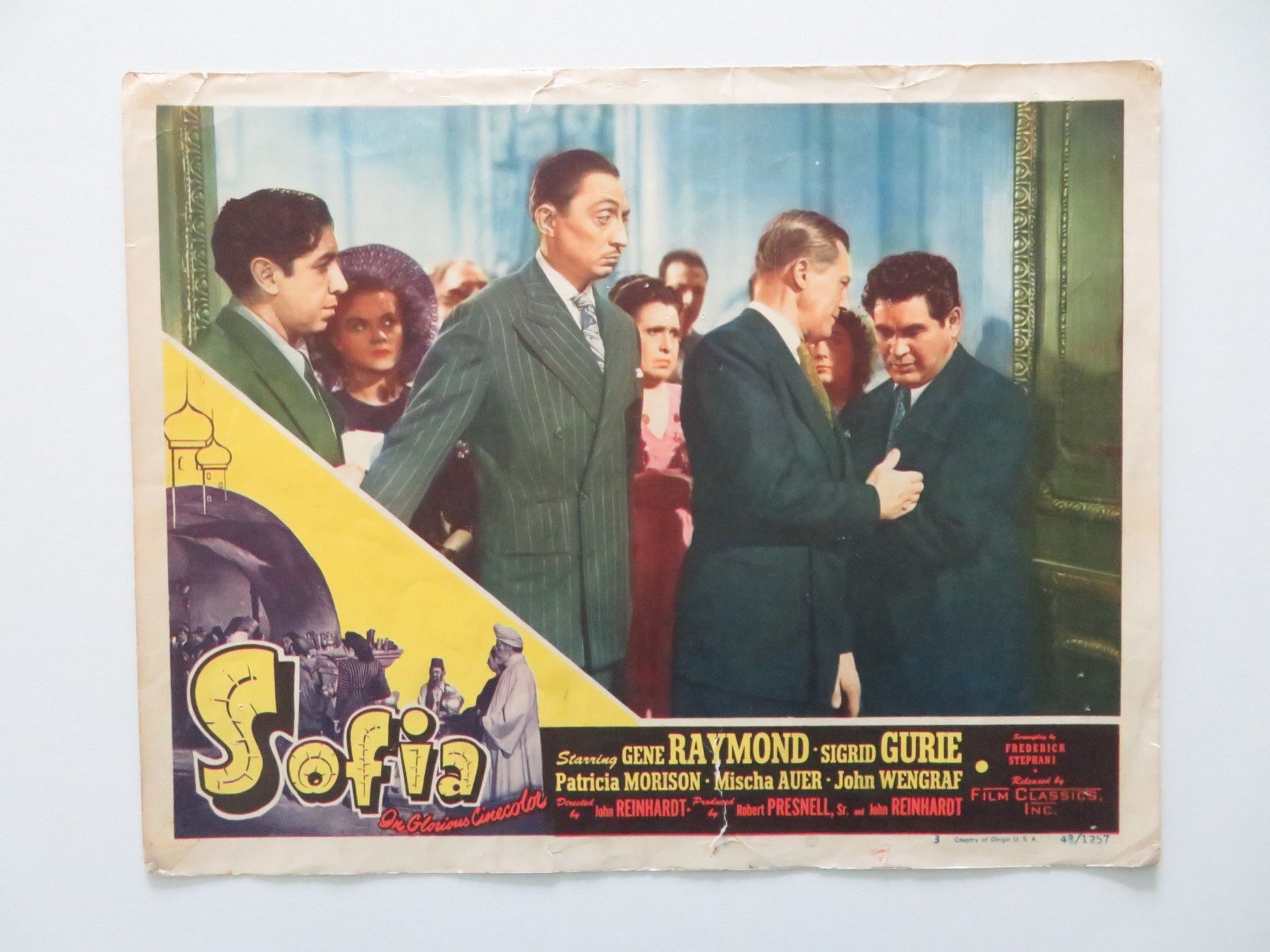 SOFIA - #3 US LOBBY CARD GENE RAYMOND SIGRID GURIE 1948 Rendezvous Cinema Movie posters