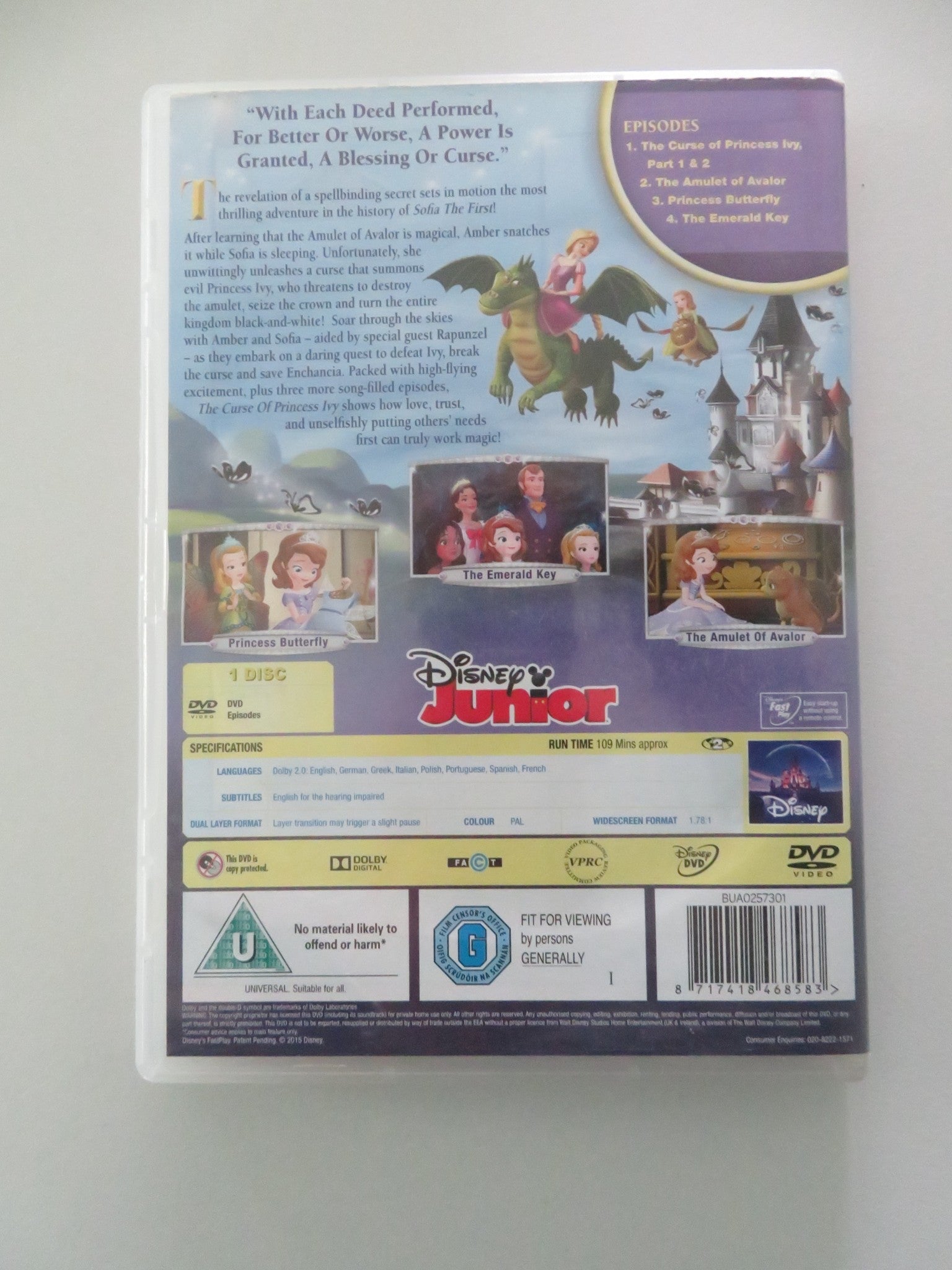Sofia the First - The Curse of Princess Ivy (DVD) Disney 2014 Region 2 Movie posters