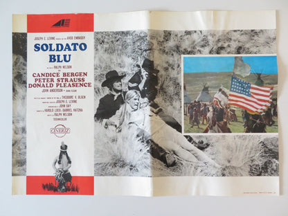 SOLDIER BLUE - B ITALIAN FOTOBUSTA POSTER CANDICE BERGEN DONALD PLEASENCE 1970 Rendezvous Cinema Movie posters