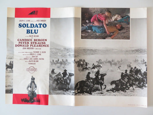 SOLDIER BLUE - C ITALIAN FOTOBUSTA POSTER CANDICE BERGEN DONALD PLEASENCE 1970 Rendezvous Cinema Movie posters