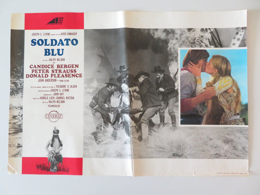 SOLDIER BLUE - D ITALIAN FOTOBUSTA POSTER CANDICE BERGEN DONALD PLEASENCE 1970 Rendezvous Cinema Movie posters