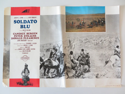 SOLDIER BLUE - F ITALIAN FOTOBUSTA POSTER CANDICE BERGEN DONALD PLEASENCE 1970 Rendezvous Cinema Movie posters