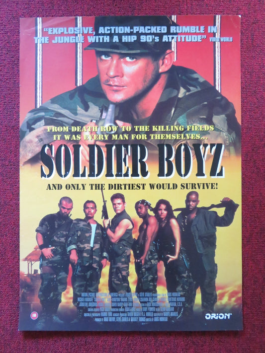 SOLDIER BOYZ VHS VIDEO POSTER MICHAELL DUDIKOFF TYRIN TURNER 1995 Rendezvous Cinema Movie posters