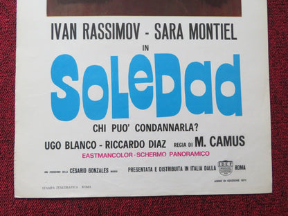 SOLEDAD ITALIAN LOCANDINA POSTER IVAN RASSIMOV SARA MONTIEL R1971 Rendezvous Cinema Movie posters
