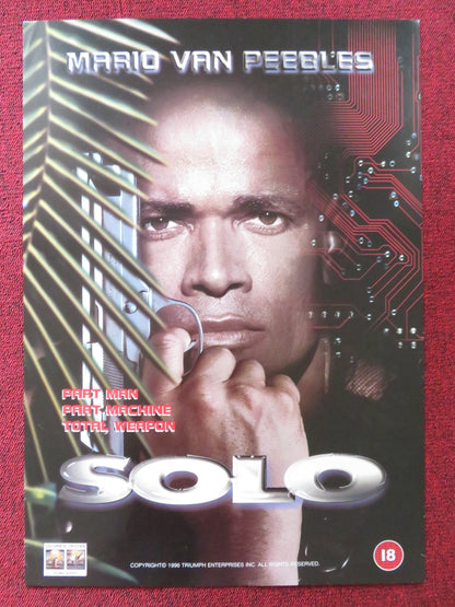 SOLO VHS VIDEO POSTER MARIO VAN PEEBLES BARRY CORBIN 1996 Rendezvous Cinema Movie posters