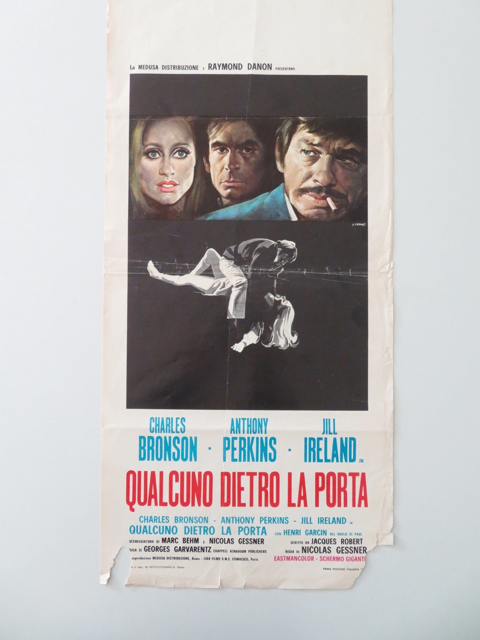 SOMEONE BEHIND THE DOOR ITALIAN LOCANDINA POSTER BRONSON ANTHONY PERKINS 1971 Movie posters