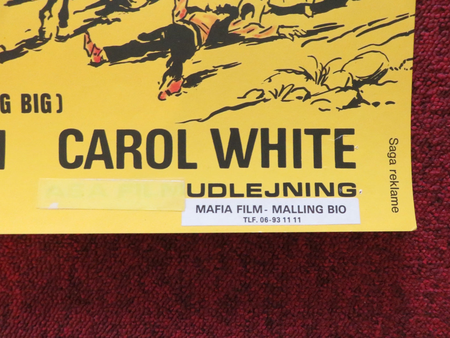 SOMETHING BIG DANISH POSTER ROLLED DEAN MARTIN HONOR BLACKMAN 1972 Rendezvous Cinema Movie posters