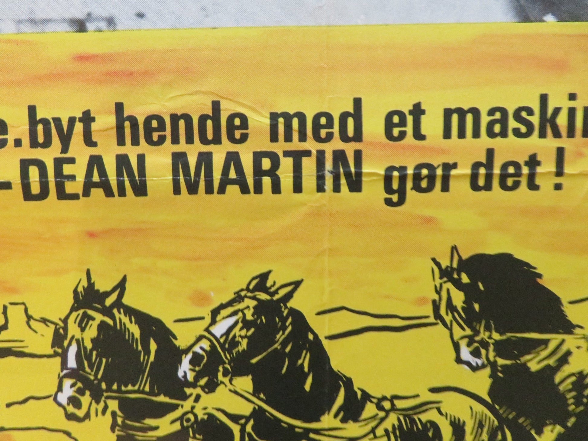 SOMETHING BIG DANISH POSTER ROLLED DEAN MARTIN HONOR BLACKMAN 1972 Rendezvous Cinema Movie posters