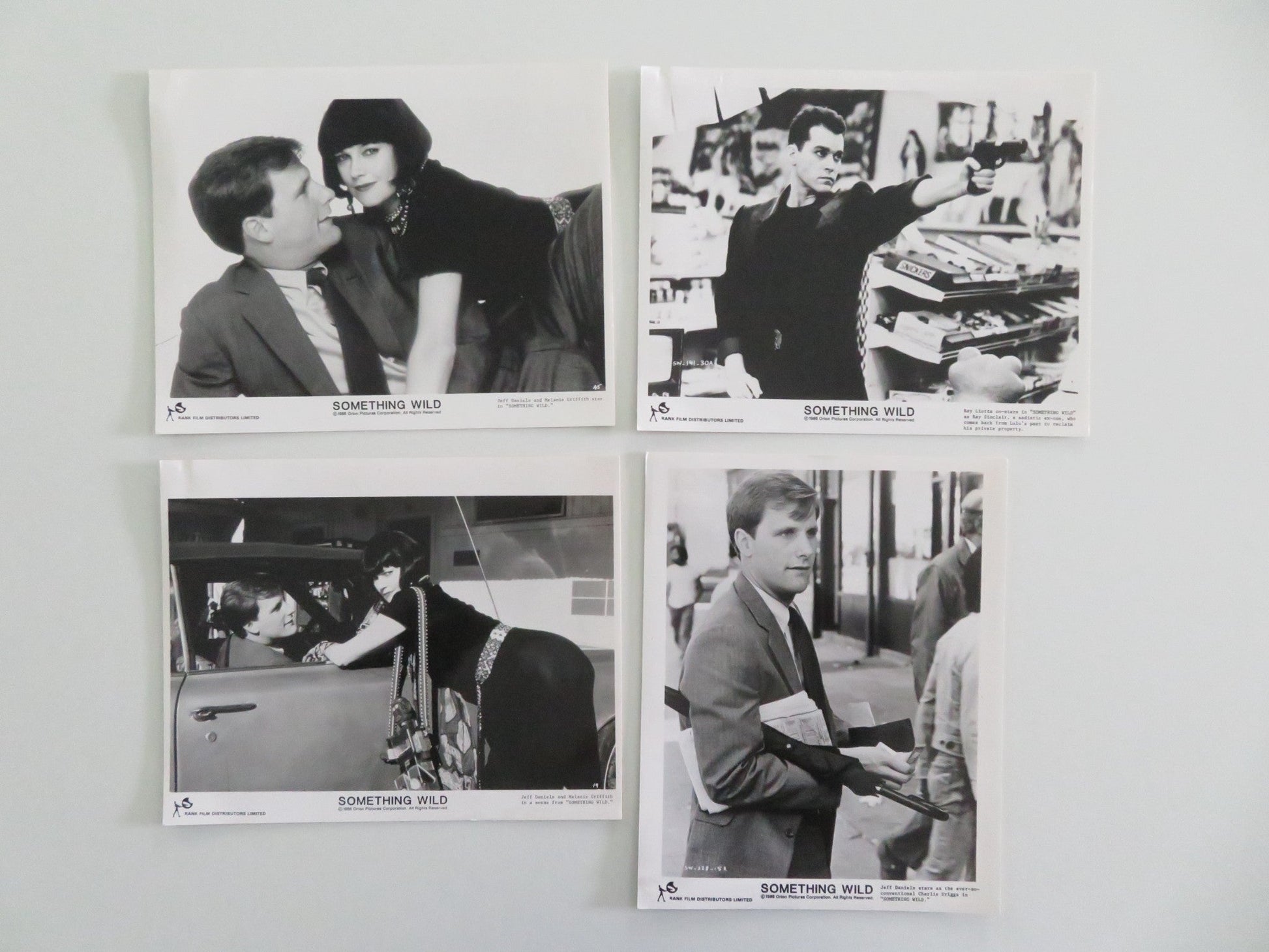 SOMETHING WILD - B MOVIE STILL PHOTO LOT OF 4 JEFF DANIELS MELANIE GRIFFITHS 1986 Movie posters