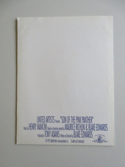 SON OF THE PINK PANTHER PRESS KIT 1993 ROBERTO BENIGNI HERBERT LOM BURT KWOUK Movie posters