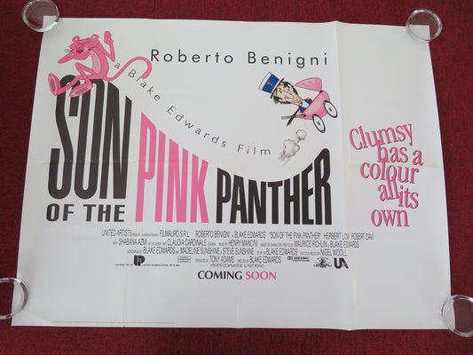 Son of the Pink Panther UK Quad Rolled Poster Roberto Benigni Herbert Lom 1993 Movie posters