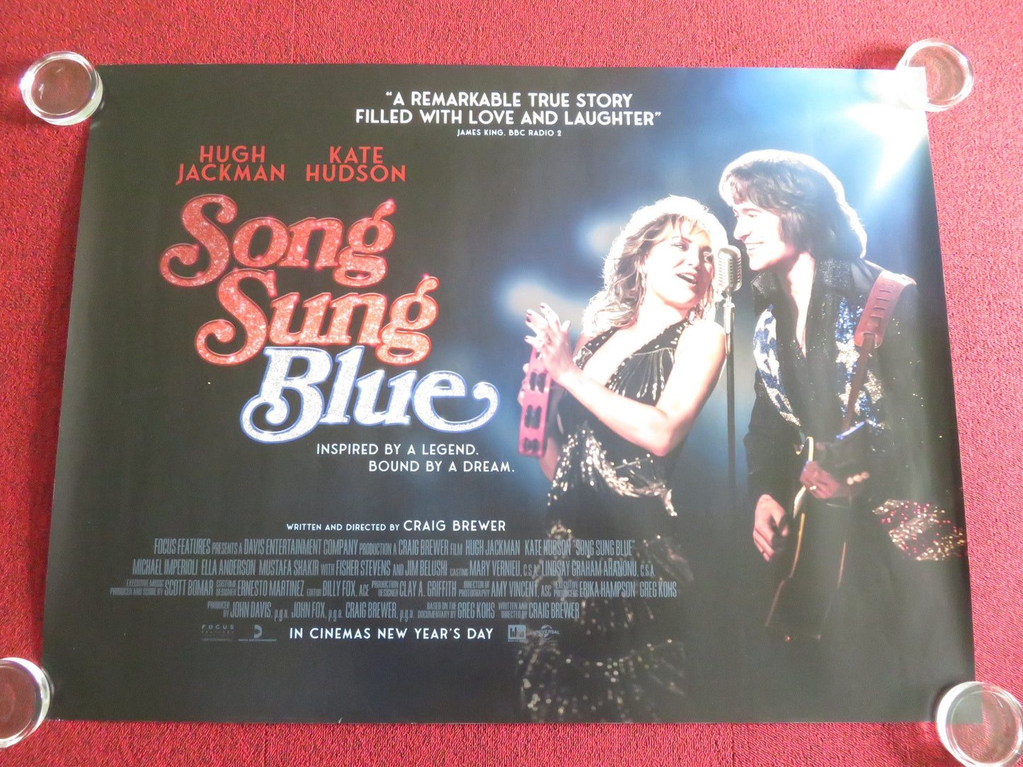Song Sung Blue UK Quad Rolled Poster Hugh Jackman Kate Hudson 2025 Movie posters